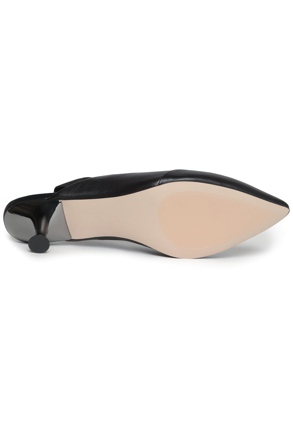Slingback pumps i taupefarvet læder – Sort