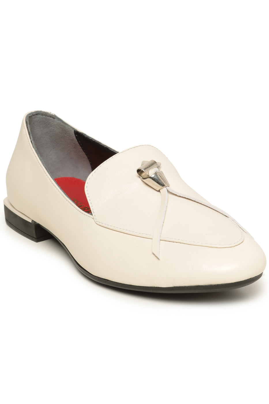 Metal Accent Loafers - White