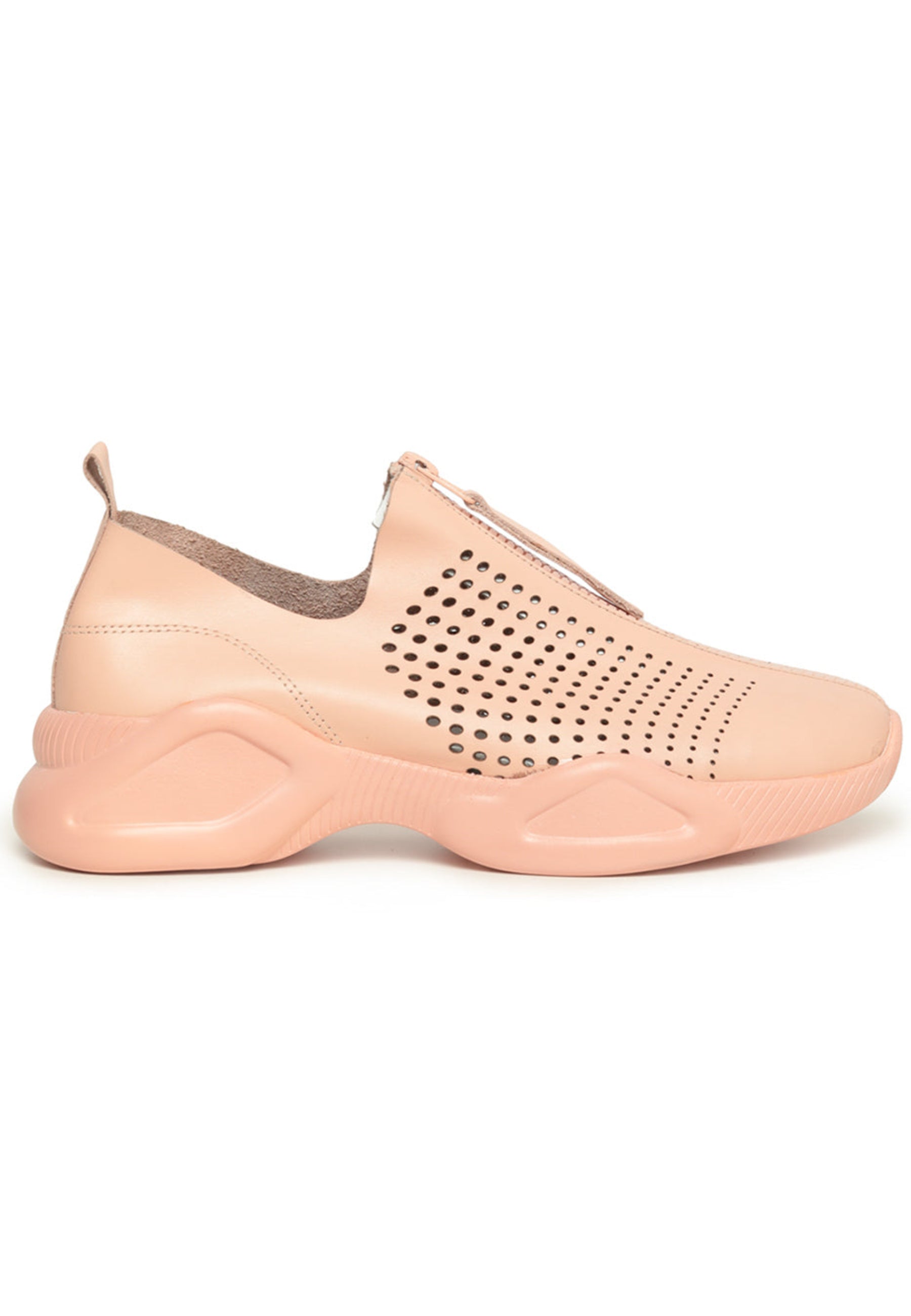 Perforated ZIp Sneakers - Pink