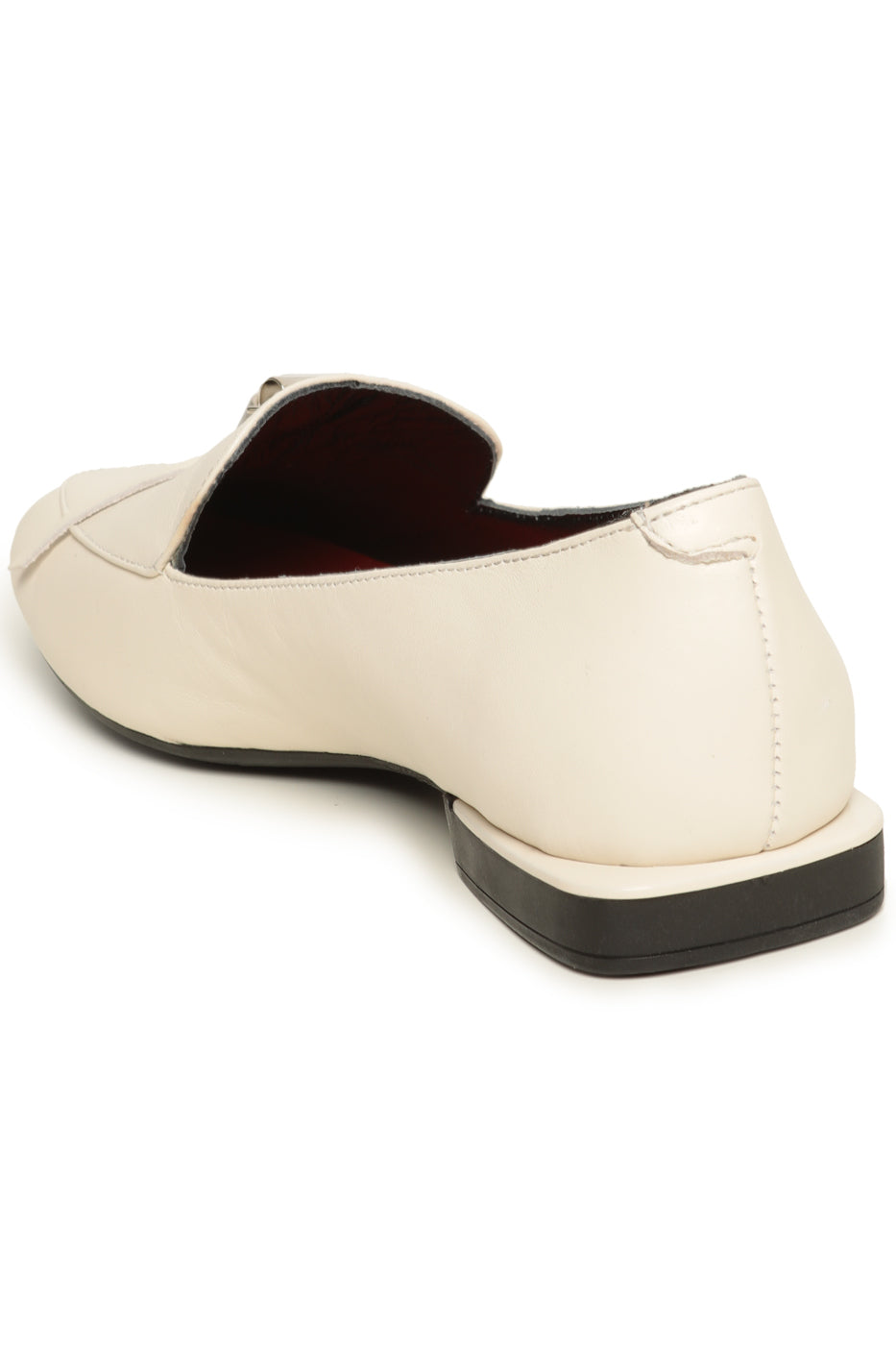 Metal Accent Loafers - White