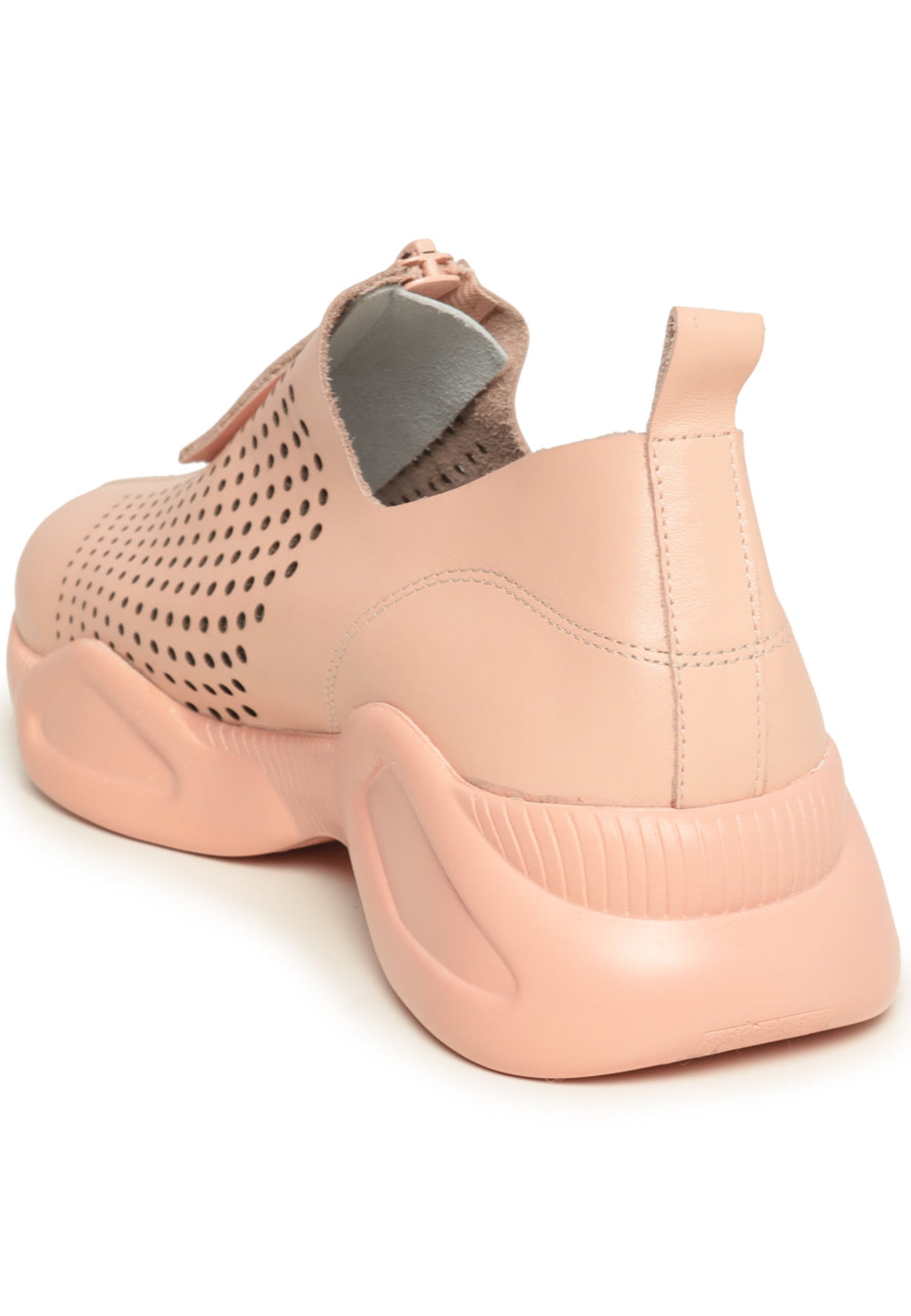 Perforated ZIp Sneakers - Pink