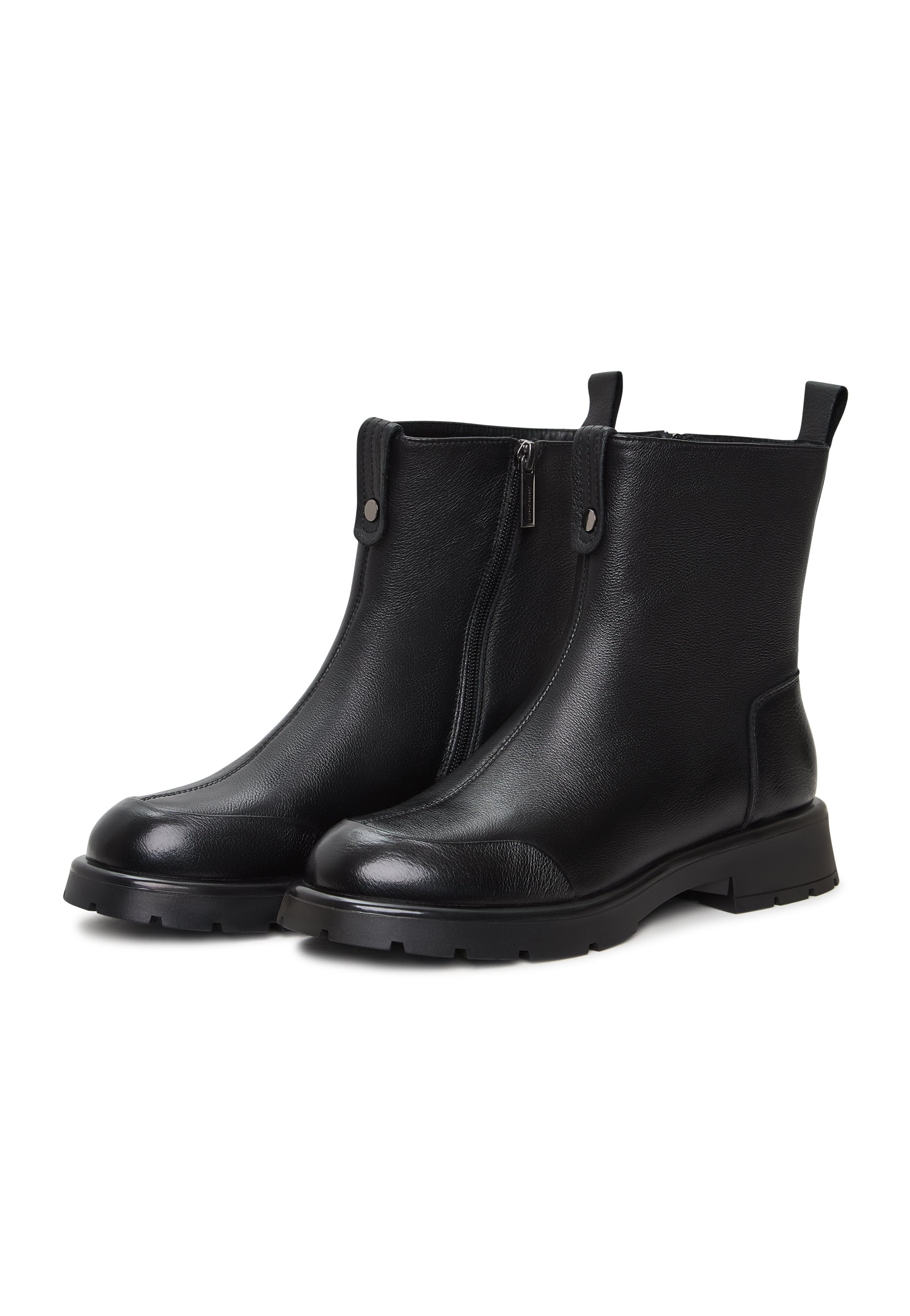 Chunky Ankle Boots Wolle Penelope - Schwarz