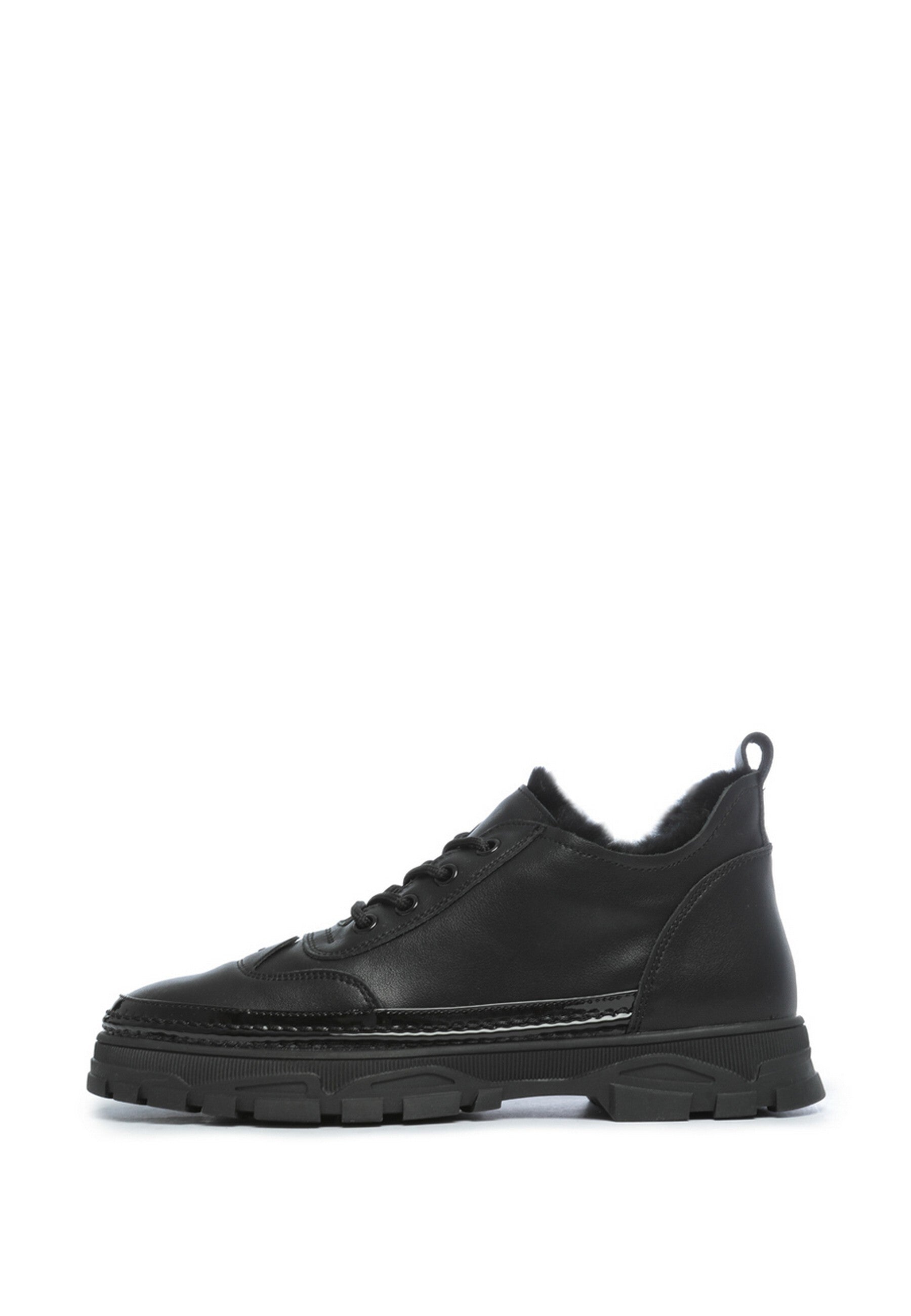 Merino Wool-Lined Chunky Sneakers - Black