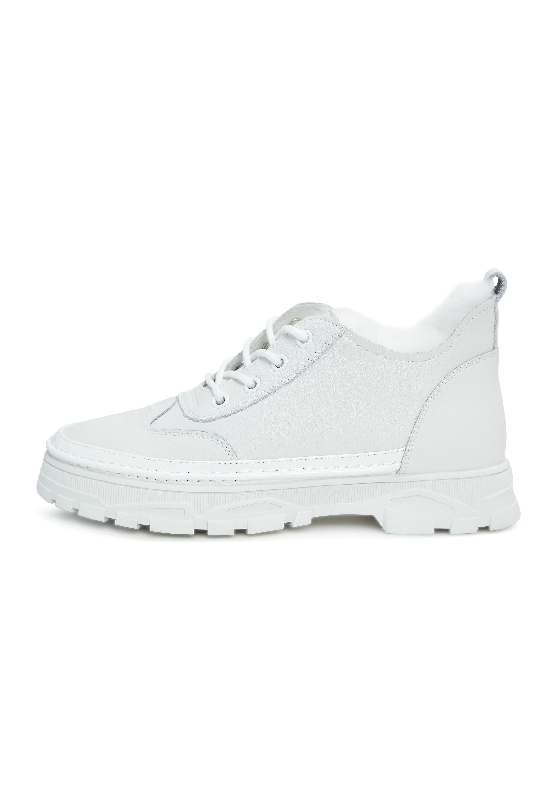 Merino Wool-Lined Chunky Sneakers - White