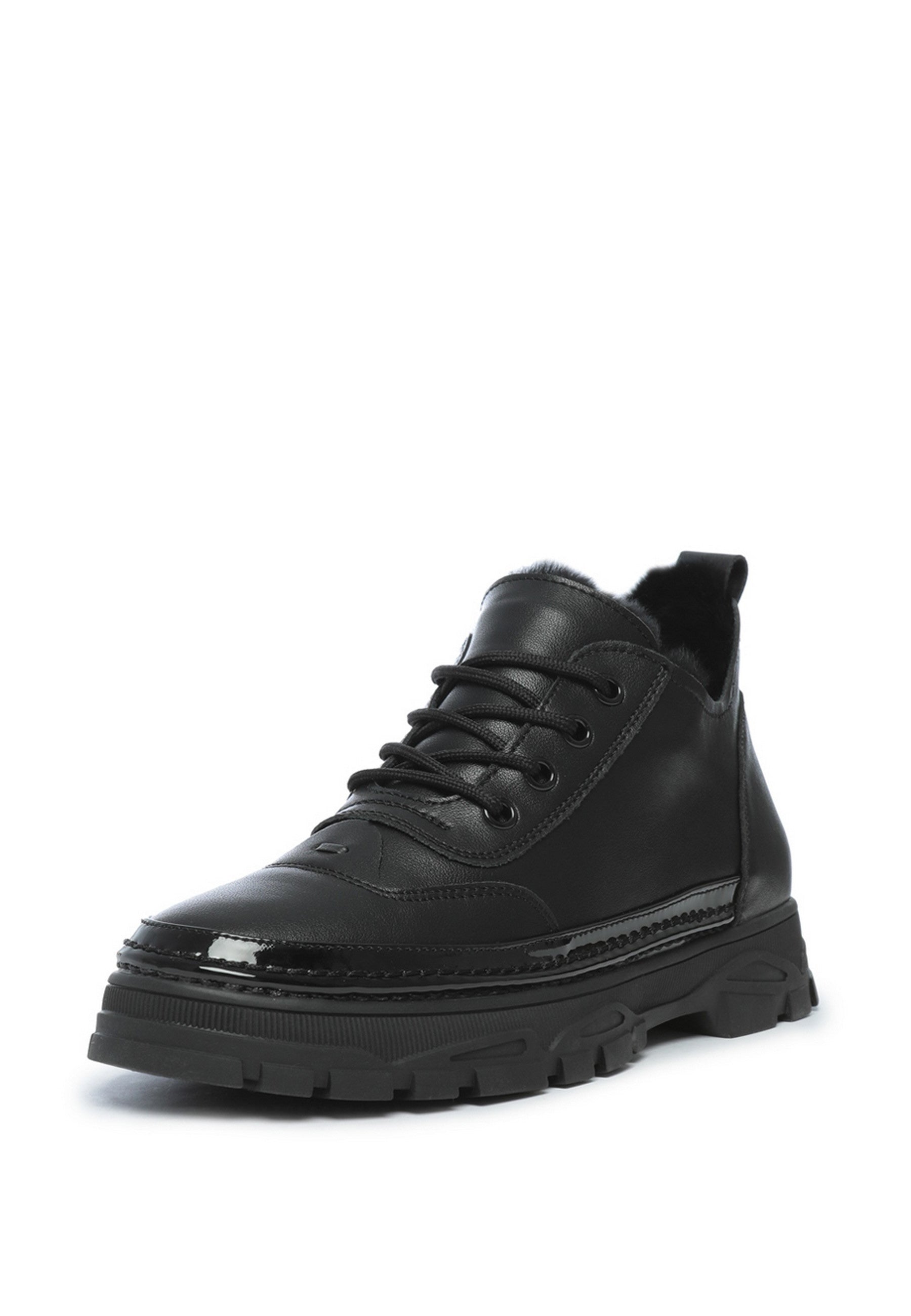 Merino Wool-Lined Chunky Sneakers - Black