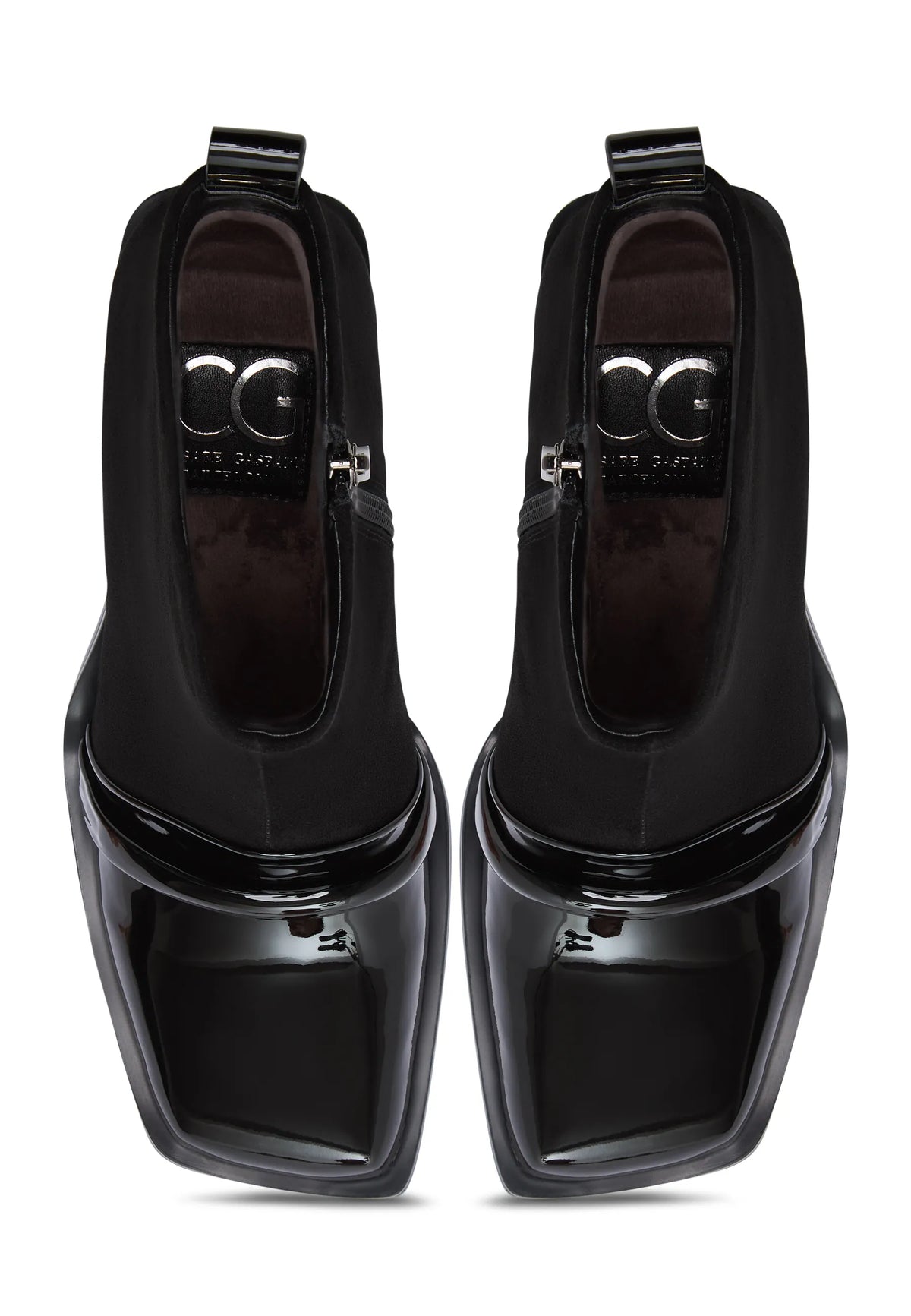 Patent Toe Suede Ankle Boot