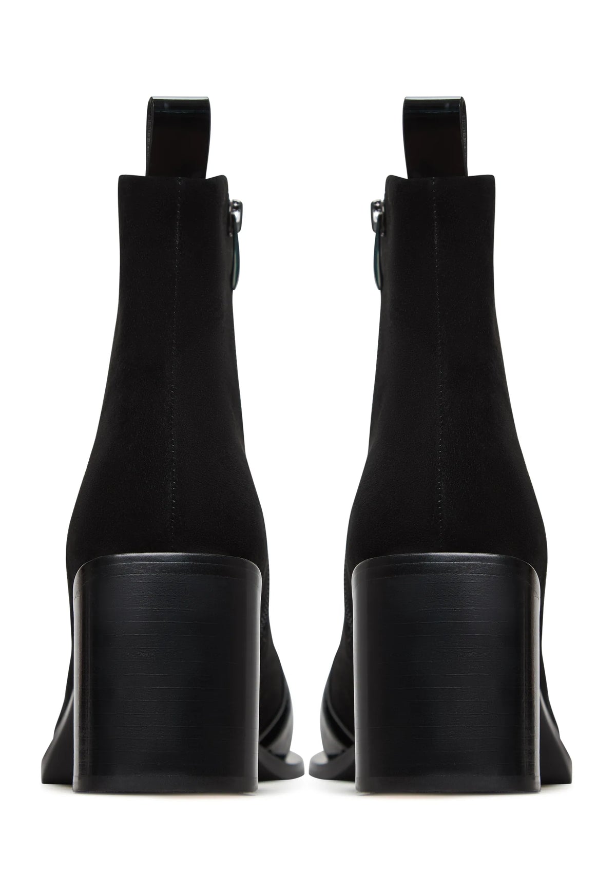 Patent Toe Suede Ankle Boot