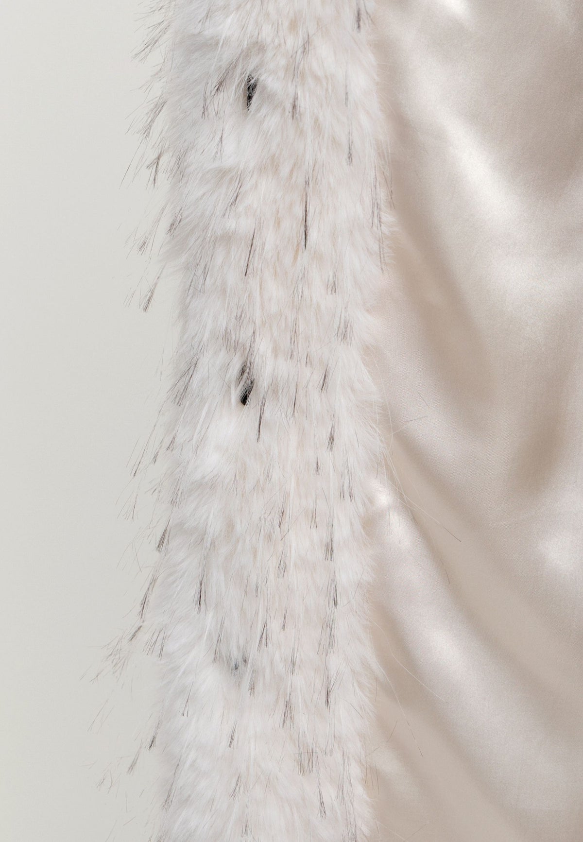 Couture maxi jas van imitatiebont – Sabelbruin