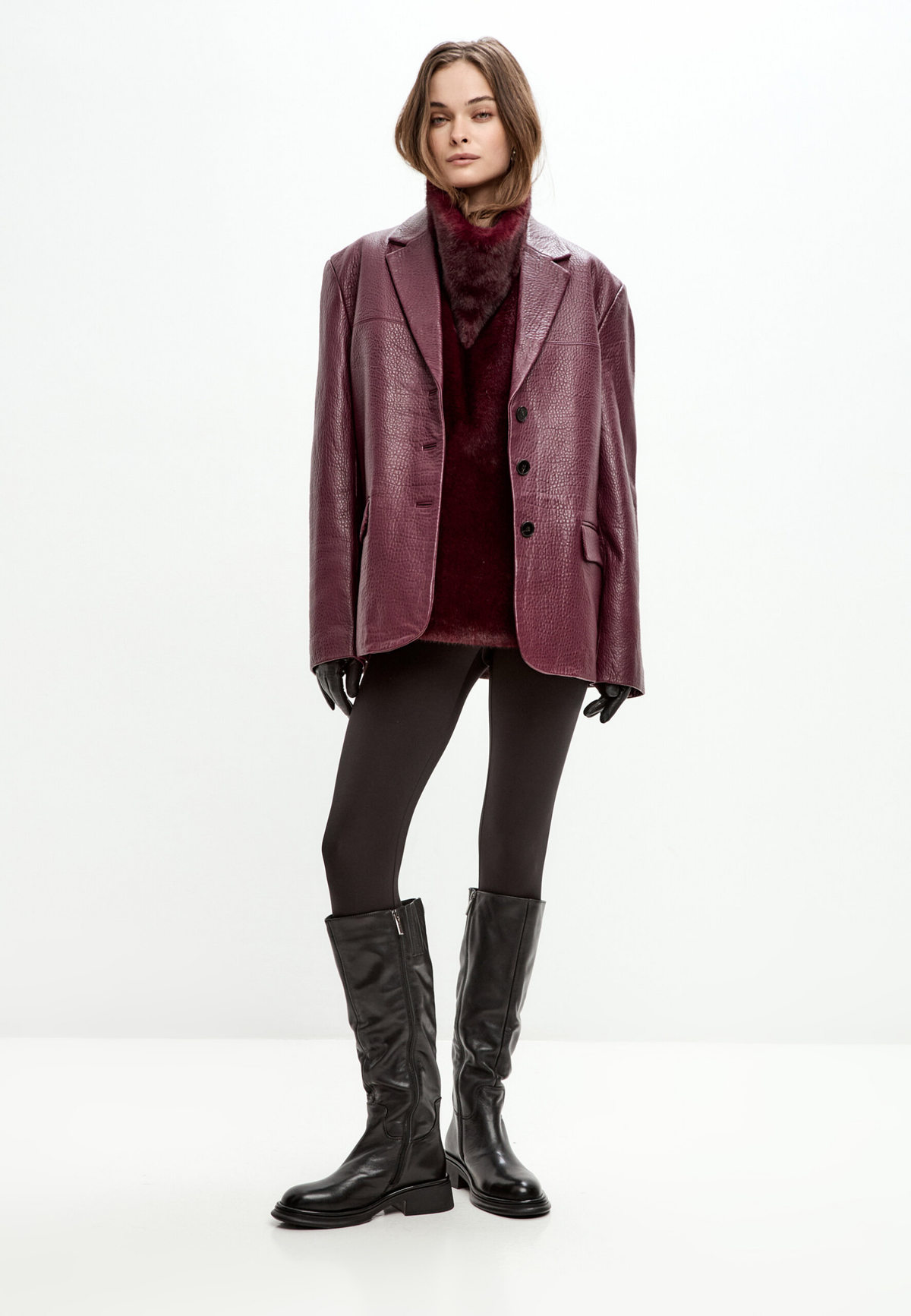 Sculpted Silhouette Riding Boot - Black