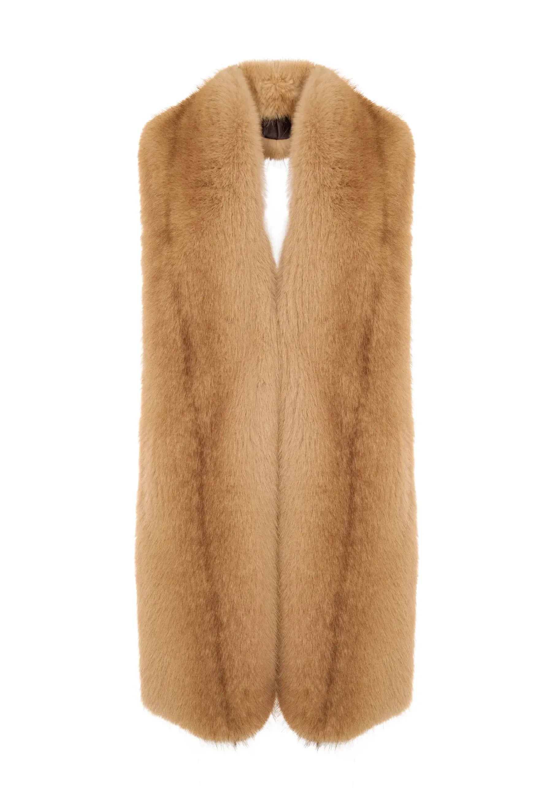 Maxi Faux Fur Scarf – Sand Beige