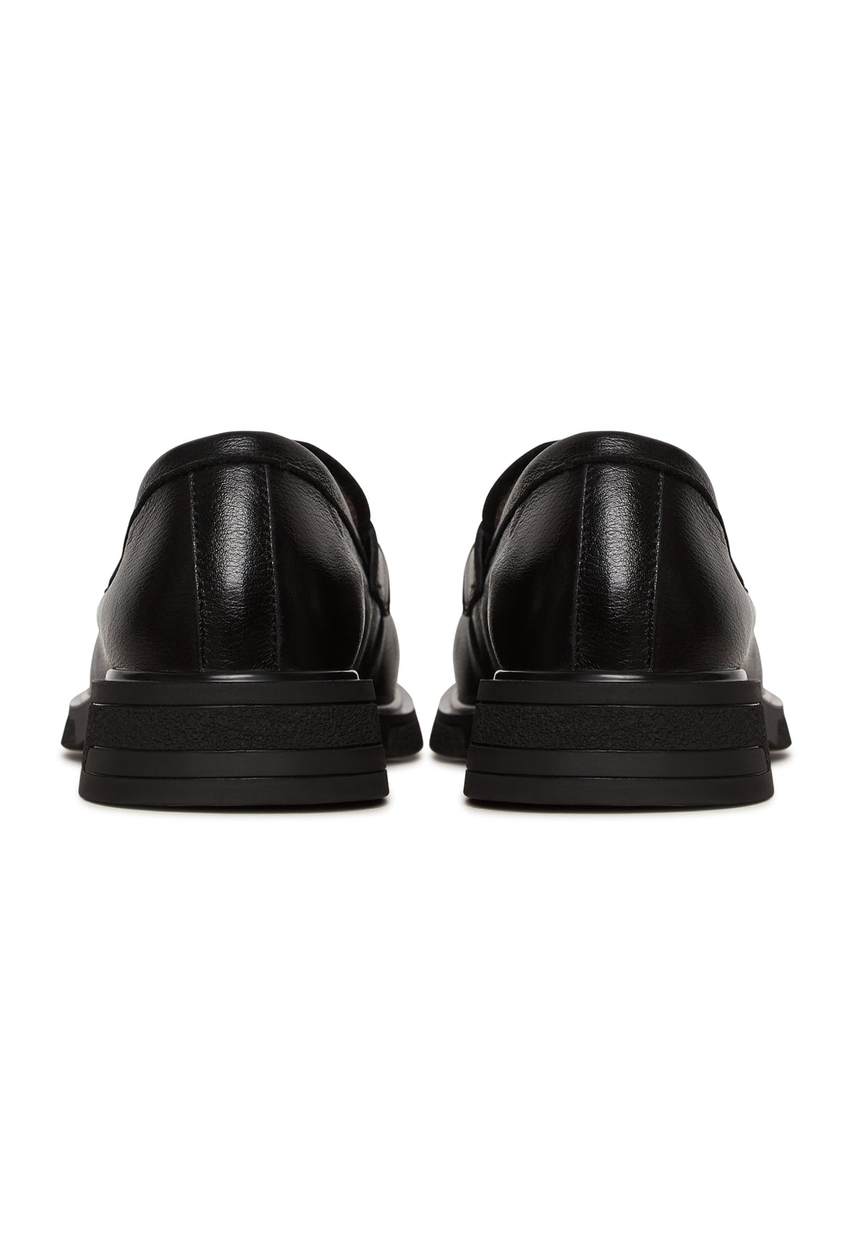 Classic Leather Twist Loafers – Black