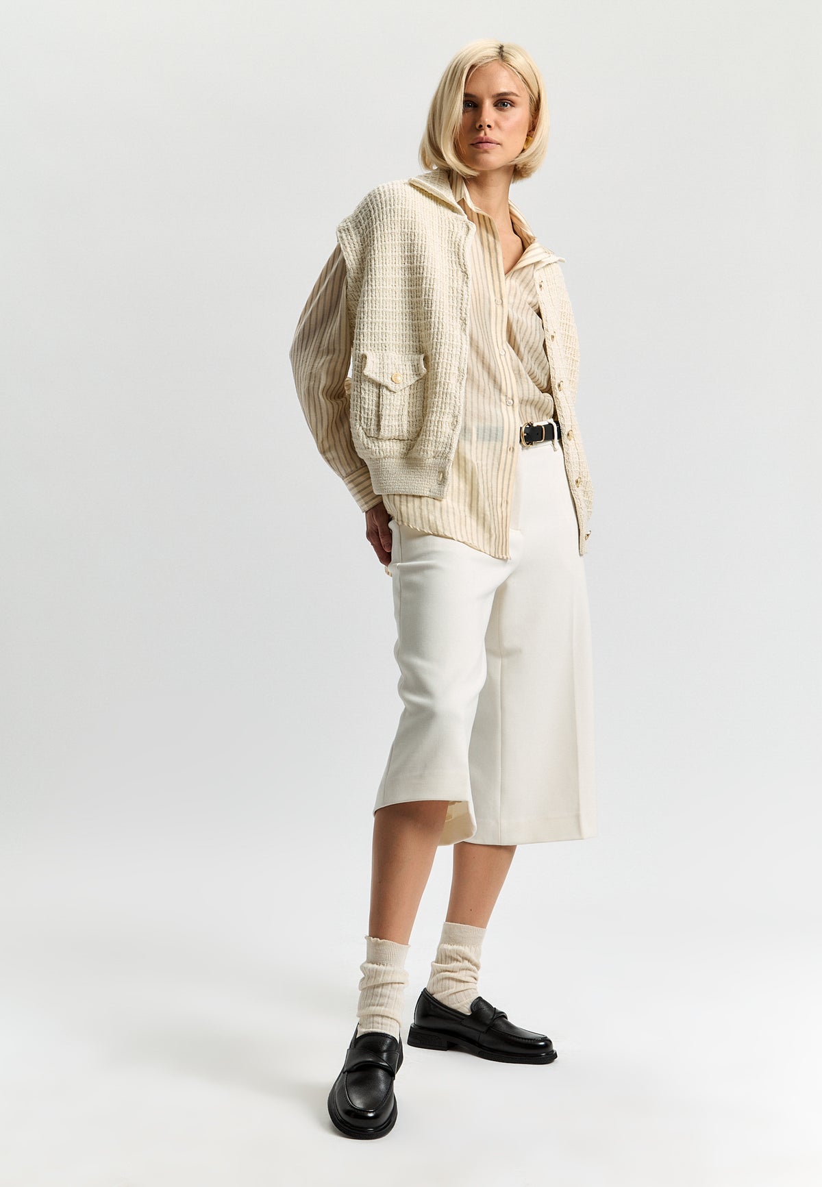 Classic Leather Twist Loafers – Black