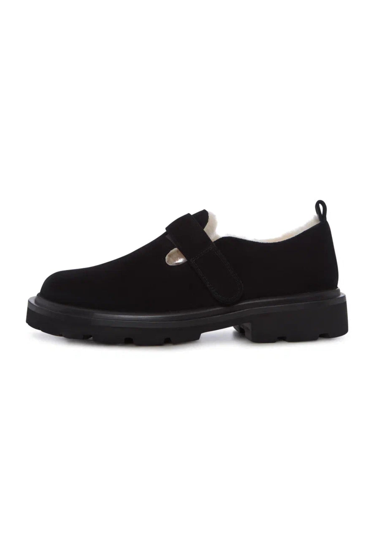 Alpine Grip Fleece Loafers - Black