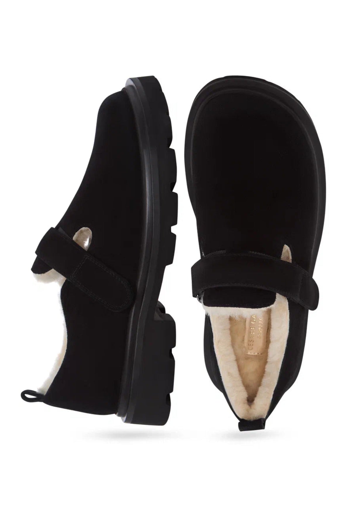 Alpine Grip Fleece Loafers - Black