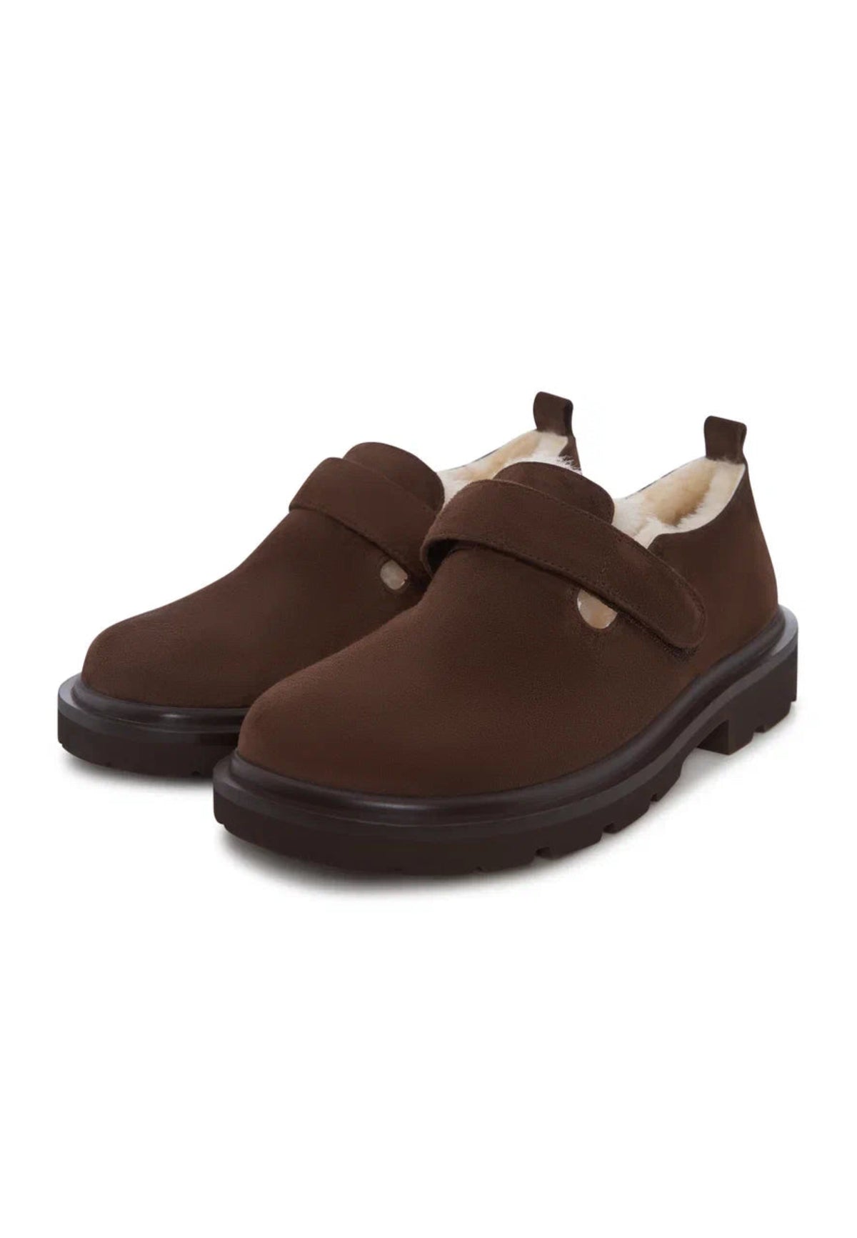 Alpine Grip Fleece Loafers - Brown