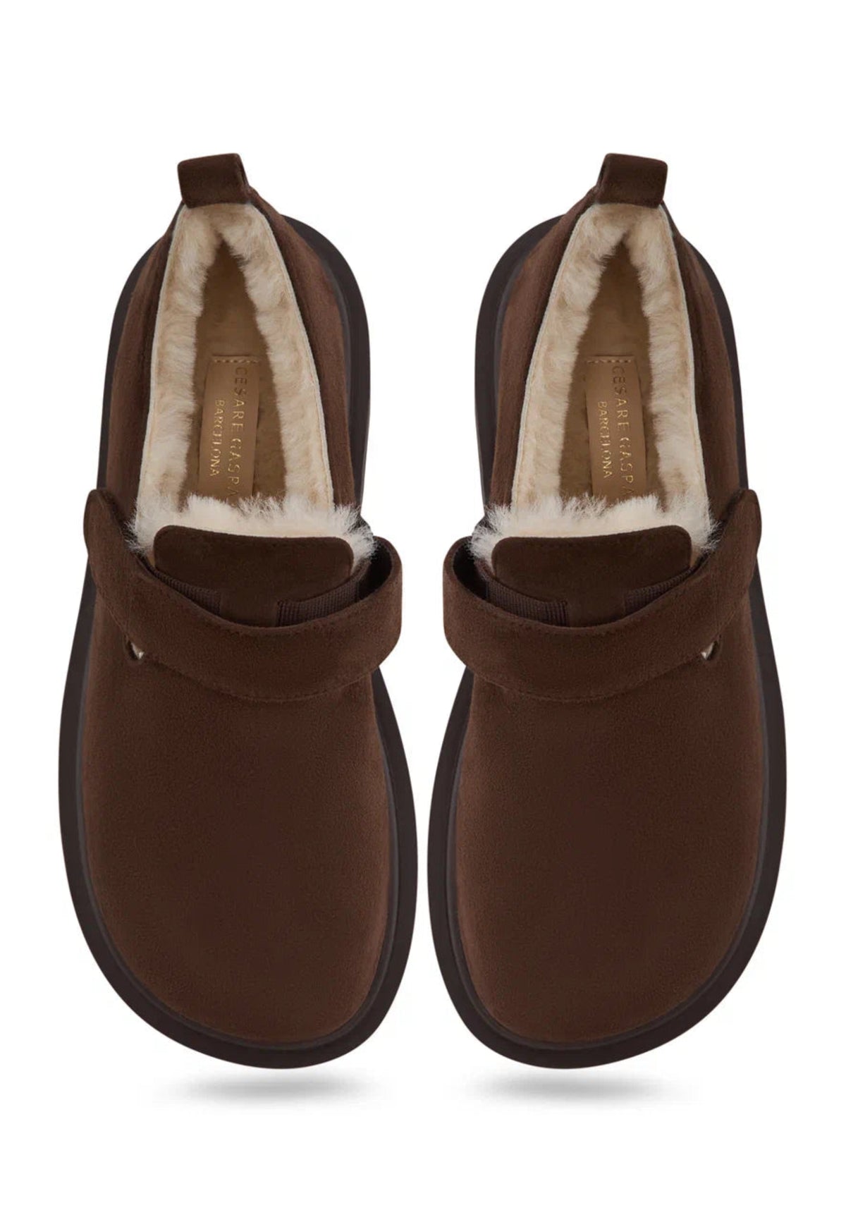 Alpine Grip Fleece Loafers - Brown