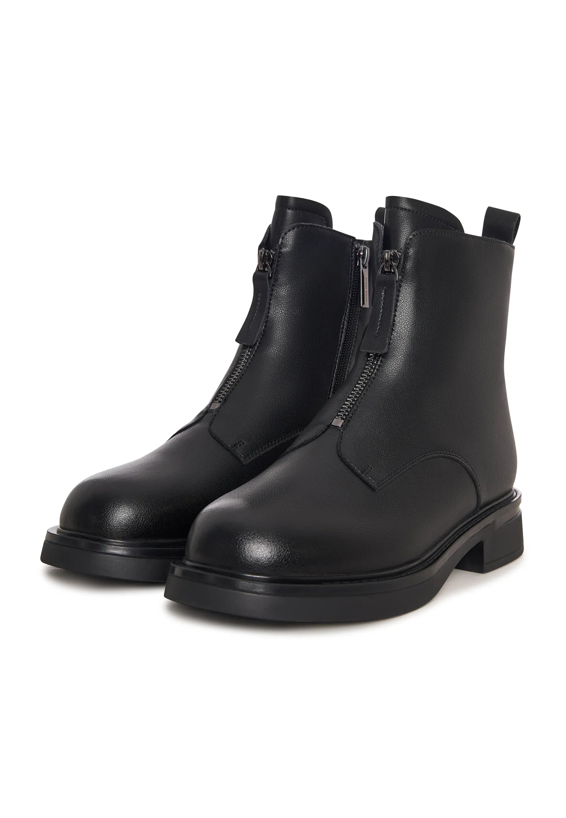 Structured Leather Combat Boot