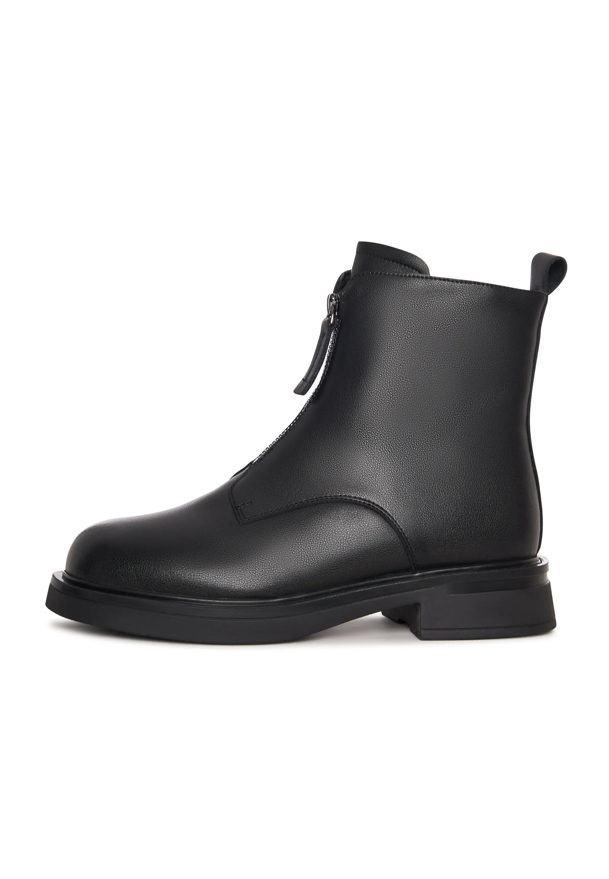 Structured Leather Combat Boot