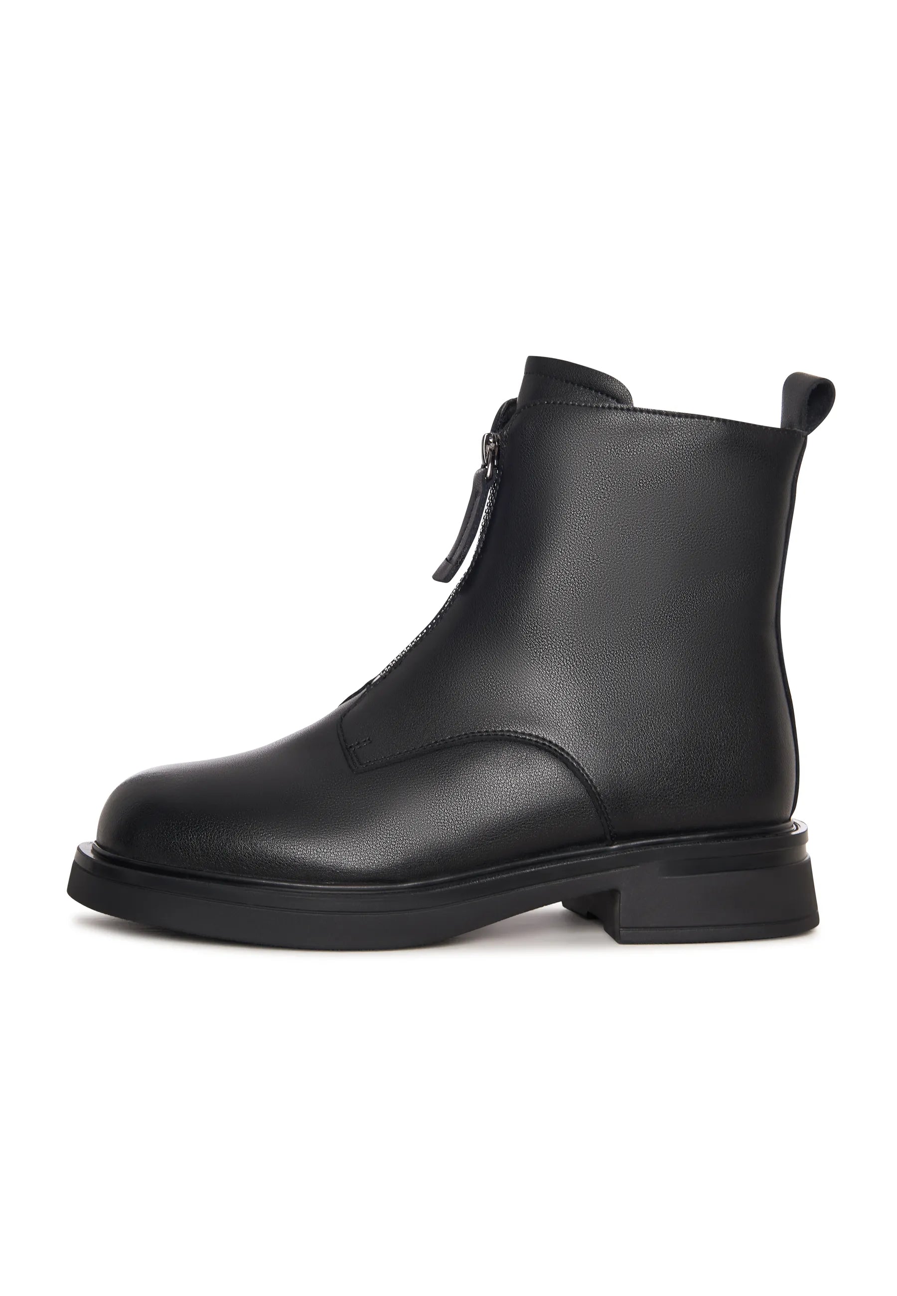 Structured Leather Combat Boot