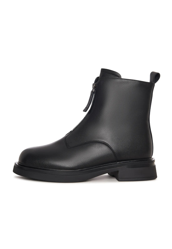 Structured Leather Combat Boot