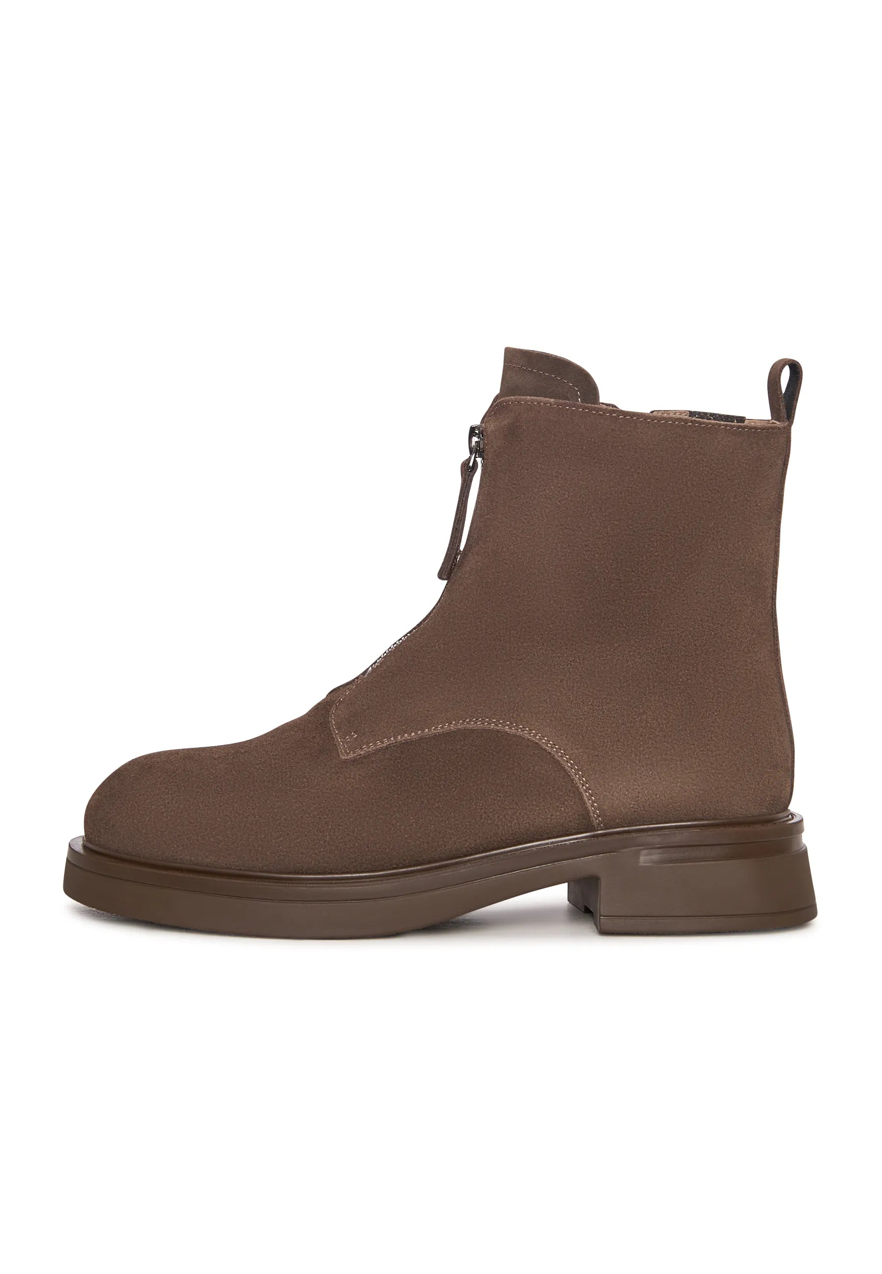 Structured Suede Combat Boot