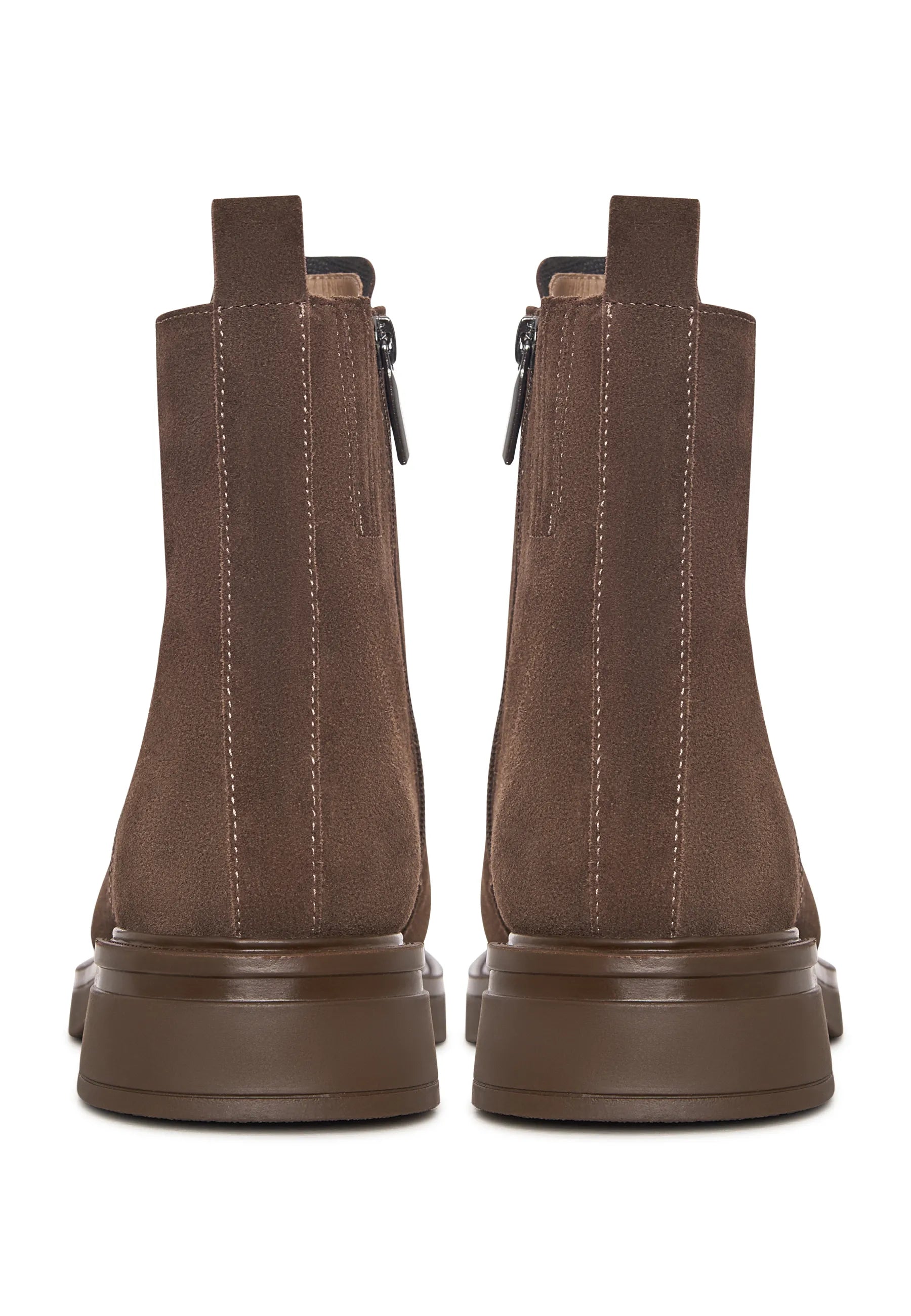 Structured Suede Combat Boot
