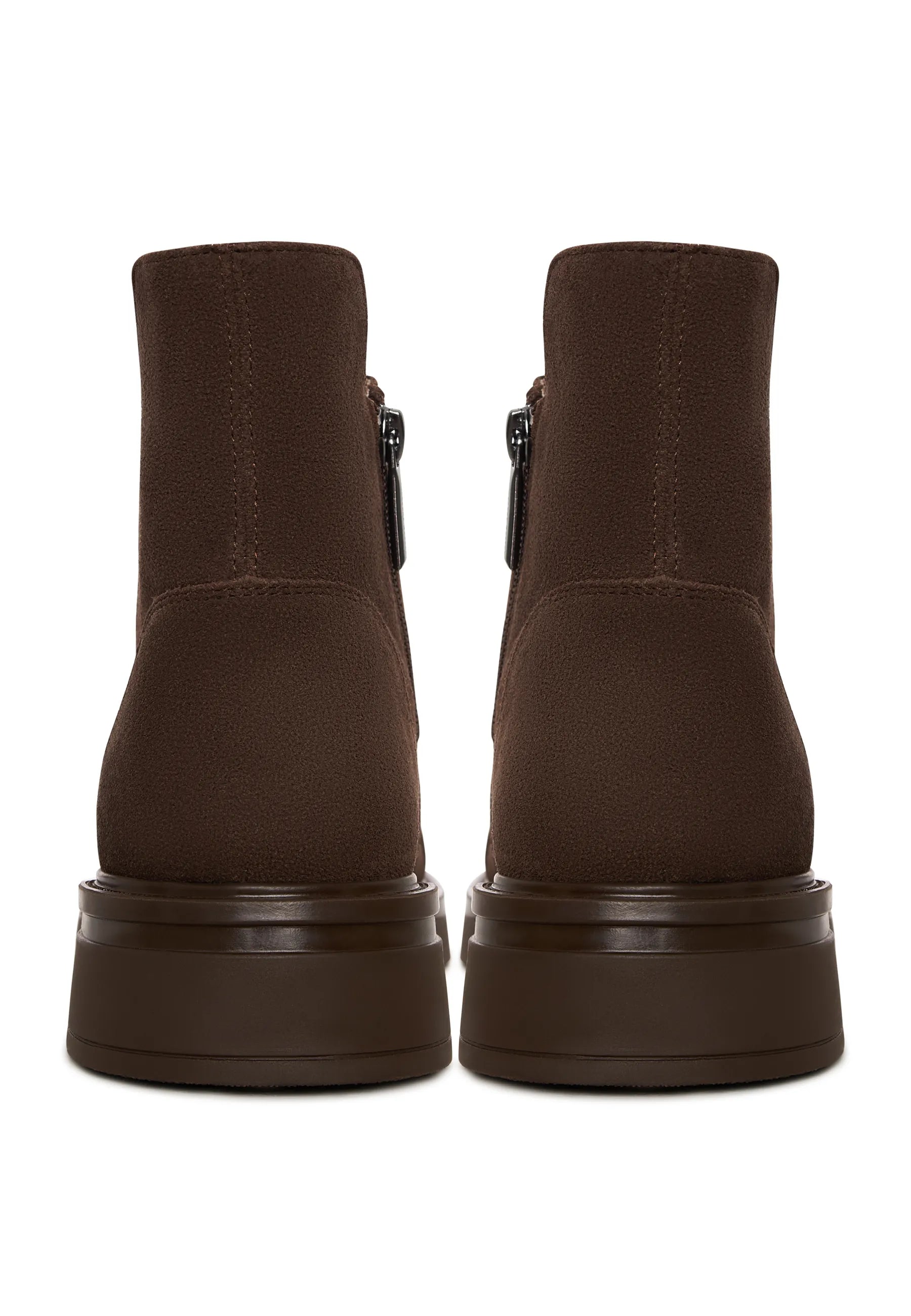 Structured Lace-Up Combat Boot - Brown