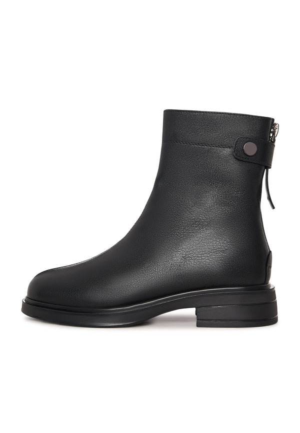 Sculpted Zip Boot - Black