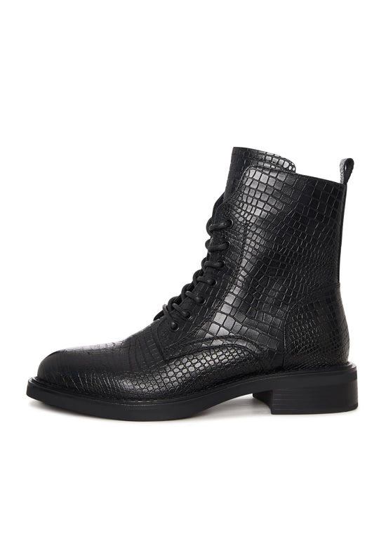 Urban Minimal Schnürstiefel - Schwarz