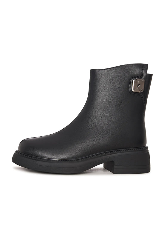 Dekor-Schnallenstiefel - Schwarz
