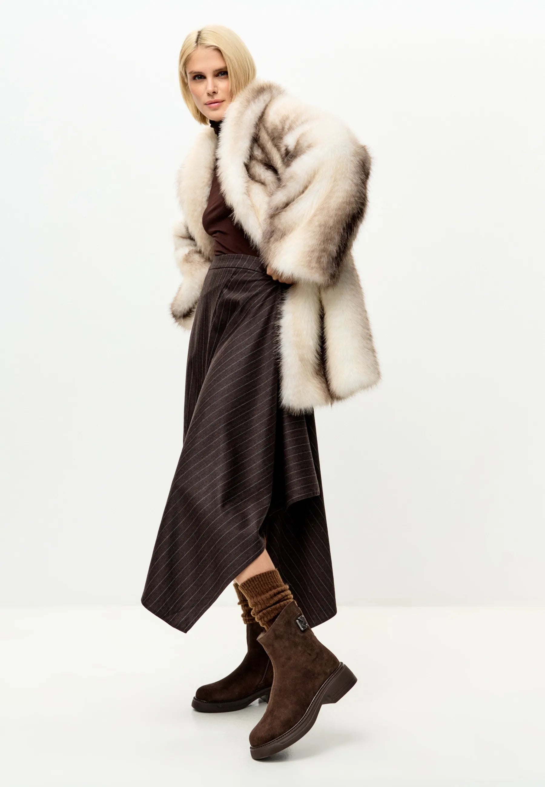 Decor Buckle Ankle Boots - Brown