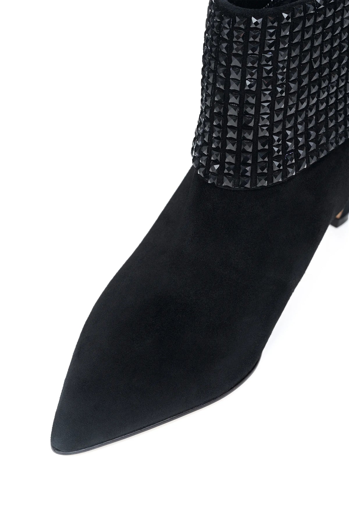 Crystal Cuff Suede Ankle Boot