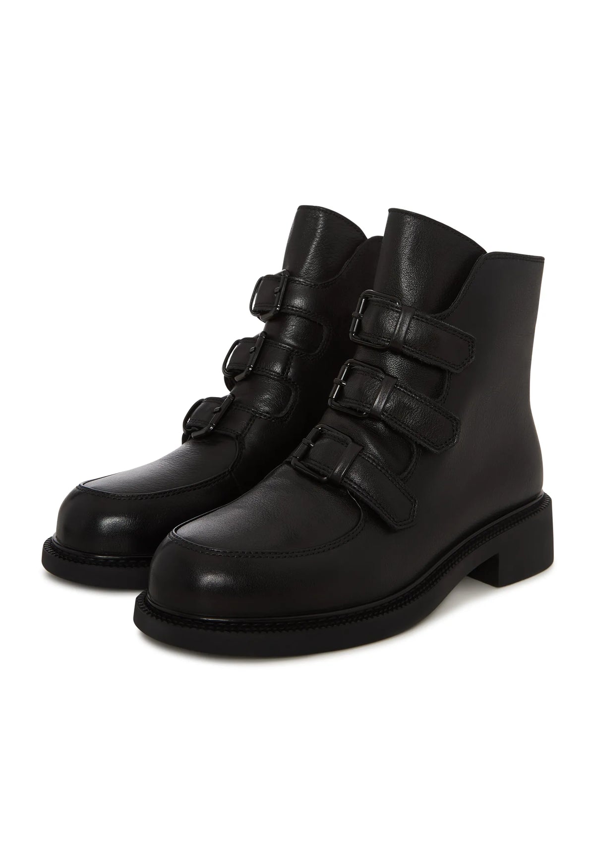 Triple Strap Mid Ankle Boot