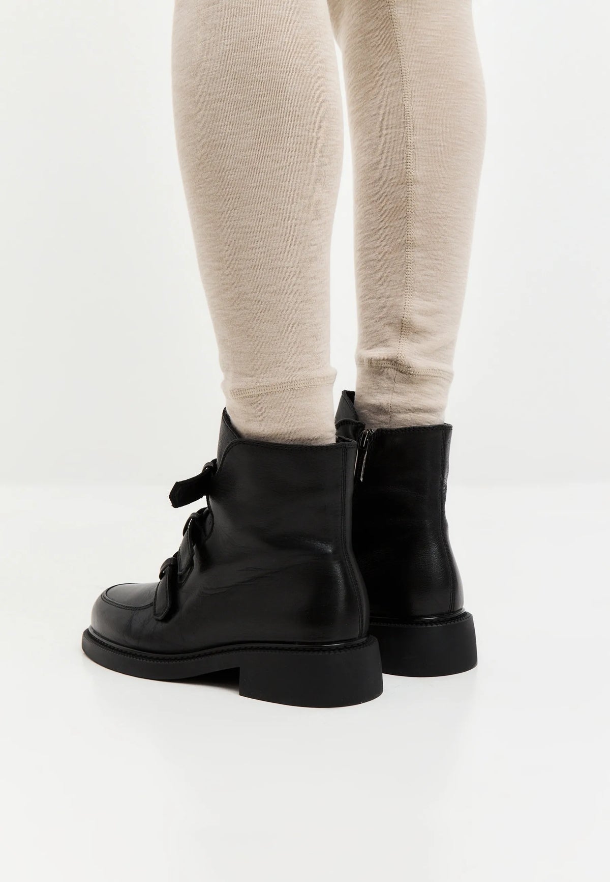 Triple Strap Mid Ankle Boot