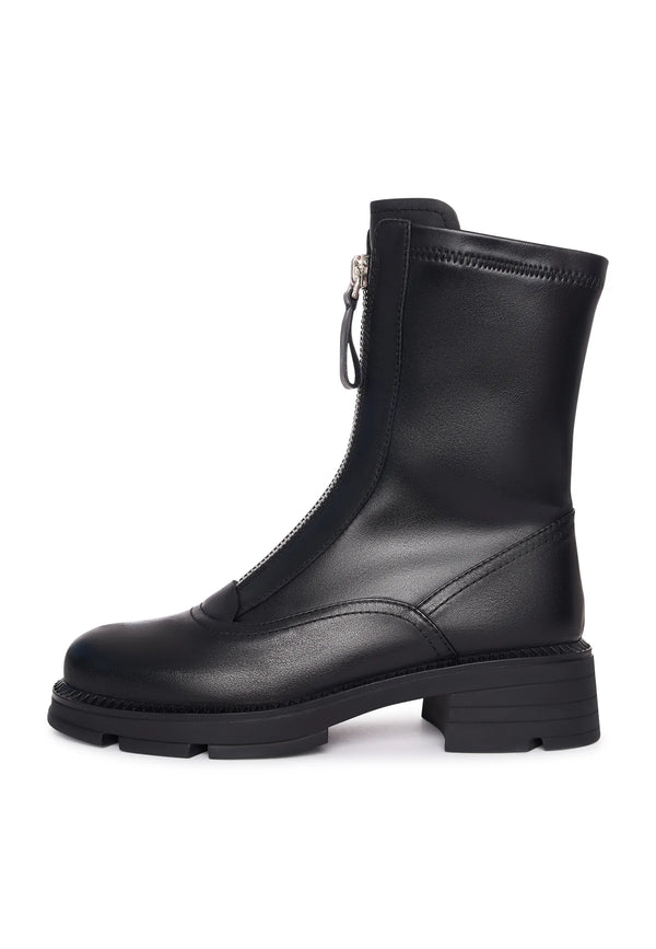 Midnight Zip Combat Boot