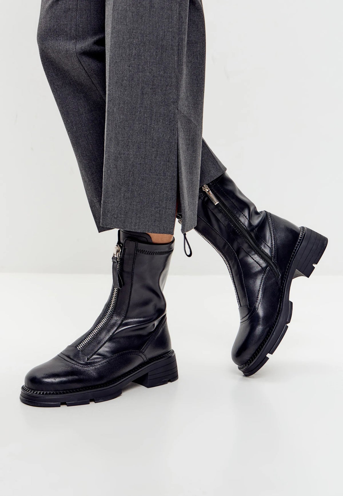 Midnight Zip Combat Boot