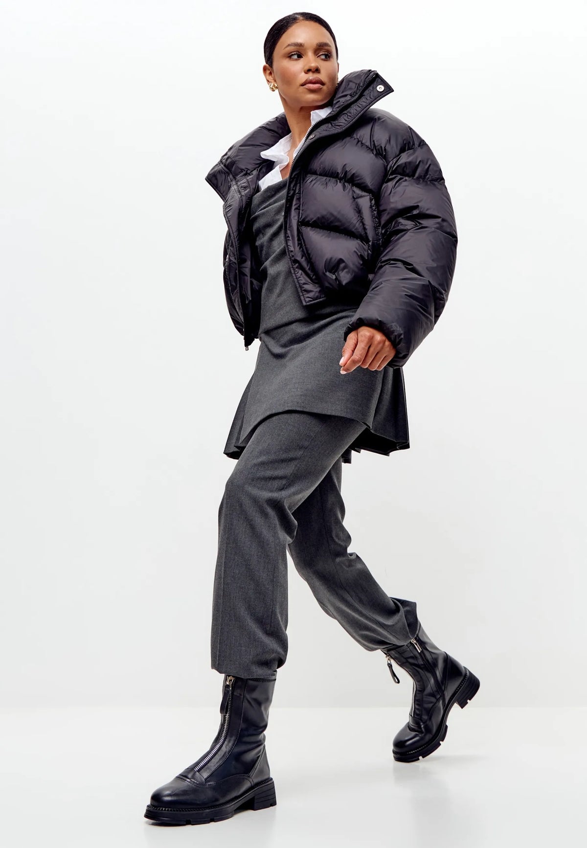 Midnight Zip Combat Boot