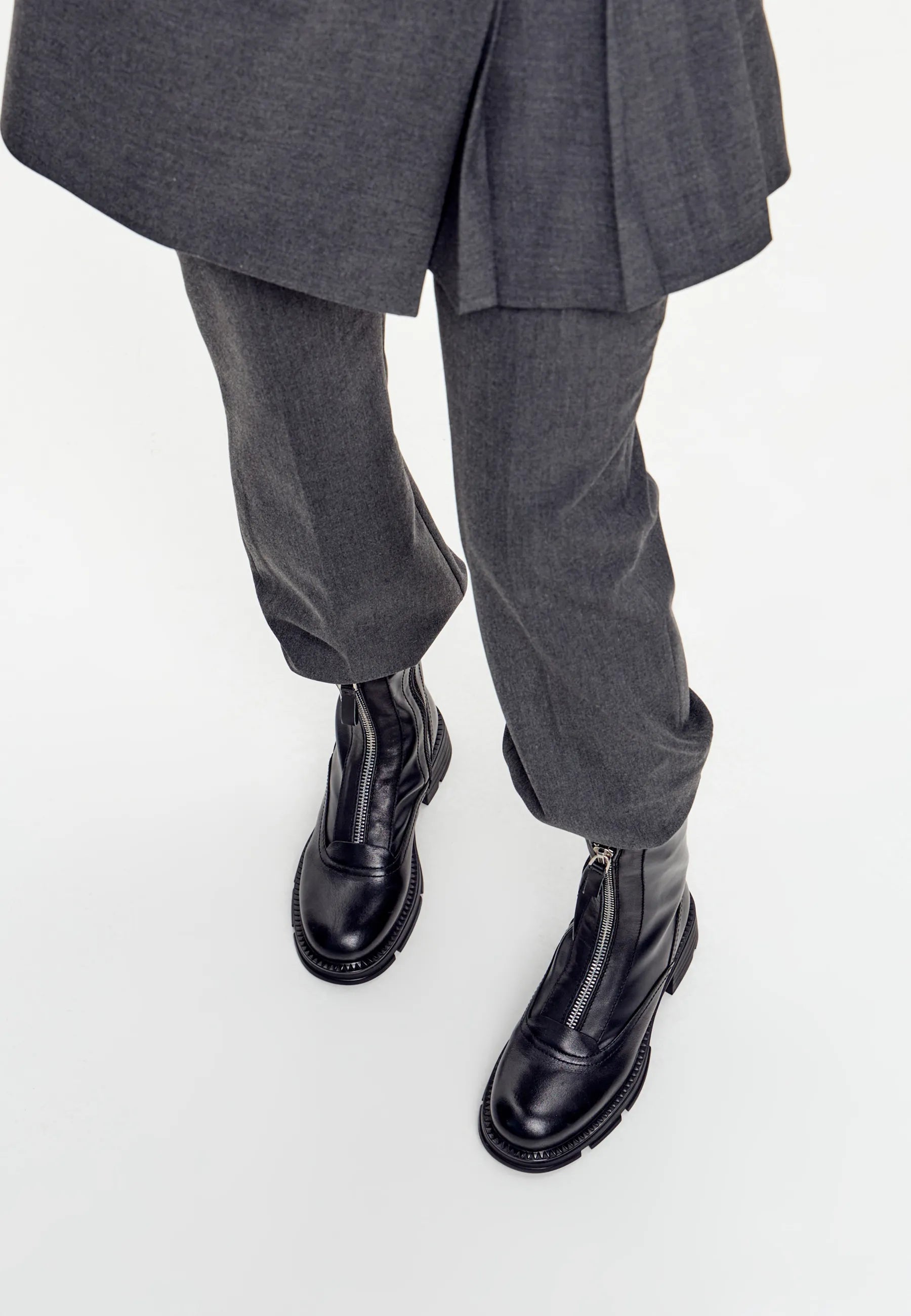 Midnight Zip Combat Boot