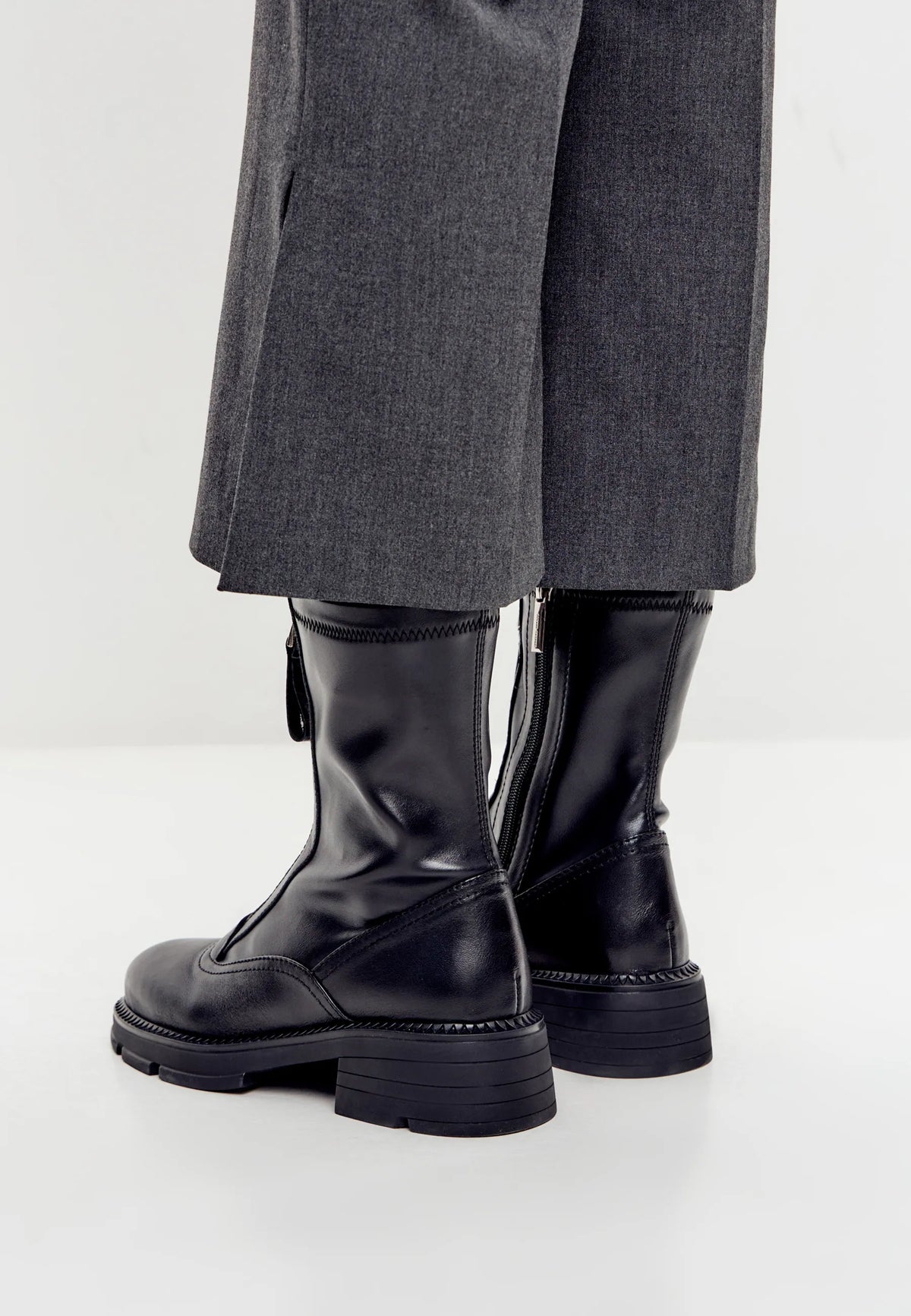 Midnight Zip Combat Boot