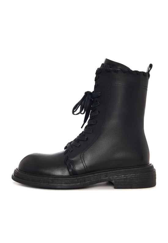 Stitch-Edge Combat Boots