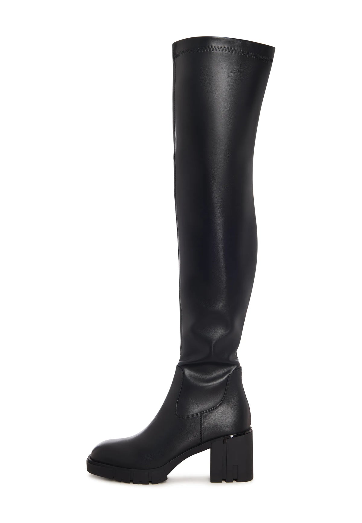 Sleek Rise Leather Over-the-Knee Boots