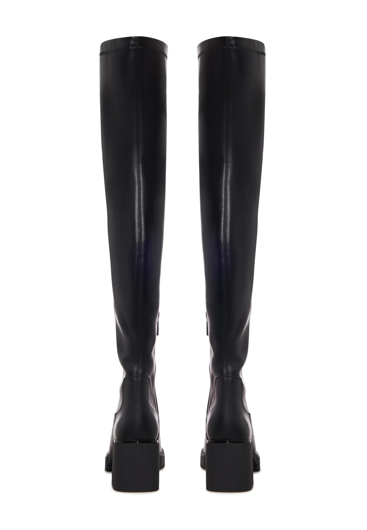 Sleek Rise Leather Over-the-Knee Boots