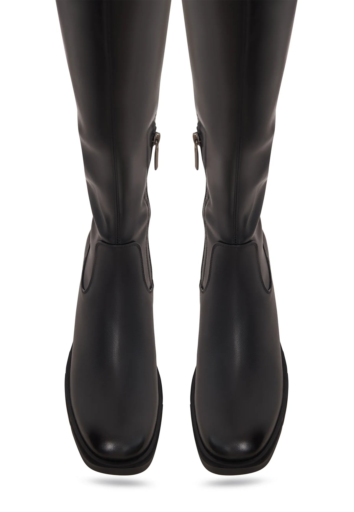 Sleek Rise Leather Over-the-Knee Boots