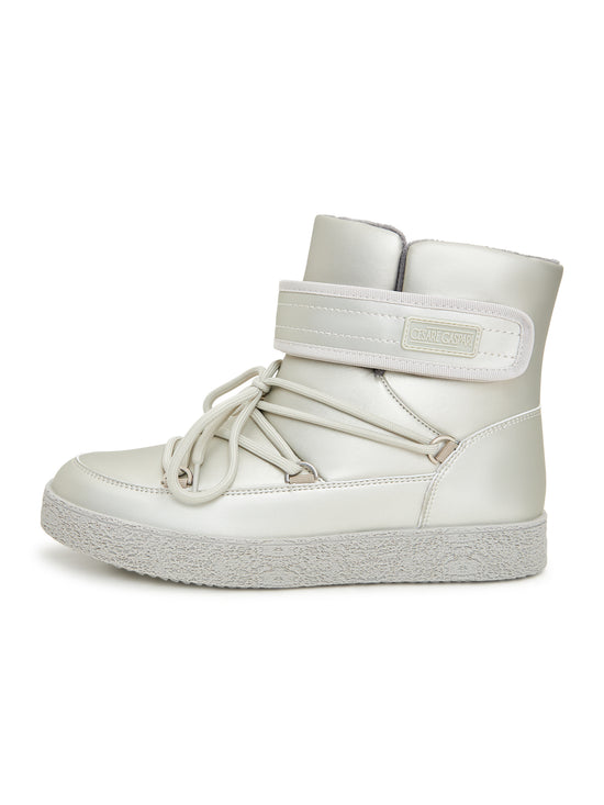 Padded Winter Boots – Pearl Grey