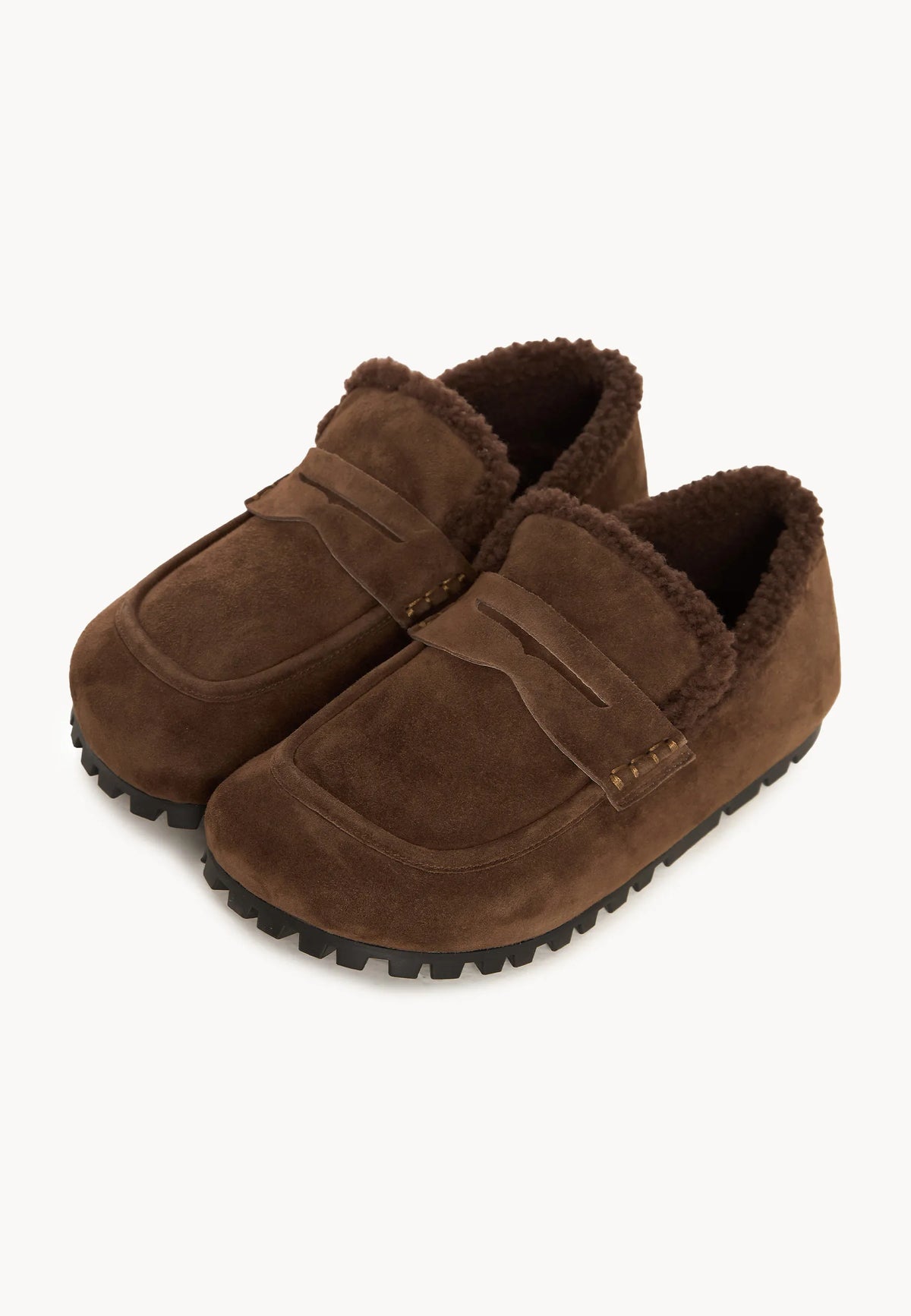 Cozy Trek Winter Loafers – Brown