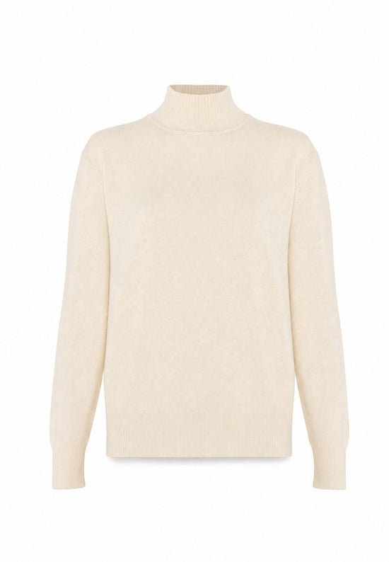 Jersey de lana merino Mauve – Blanco