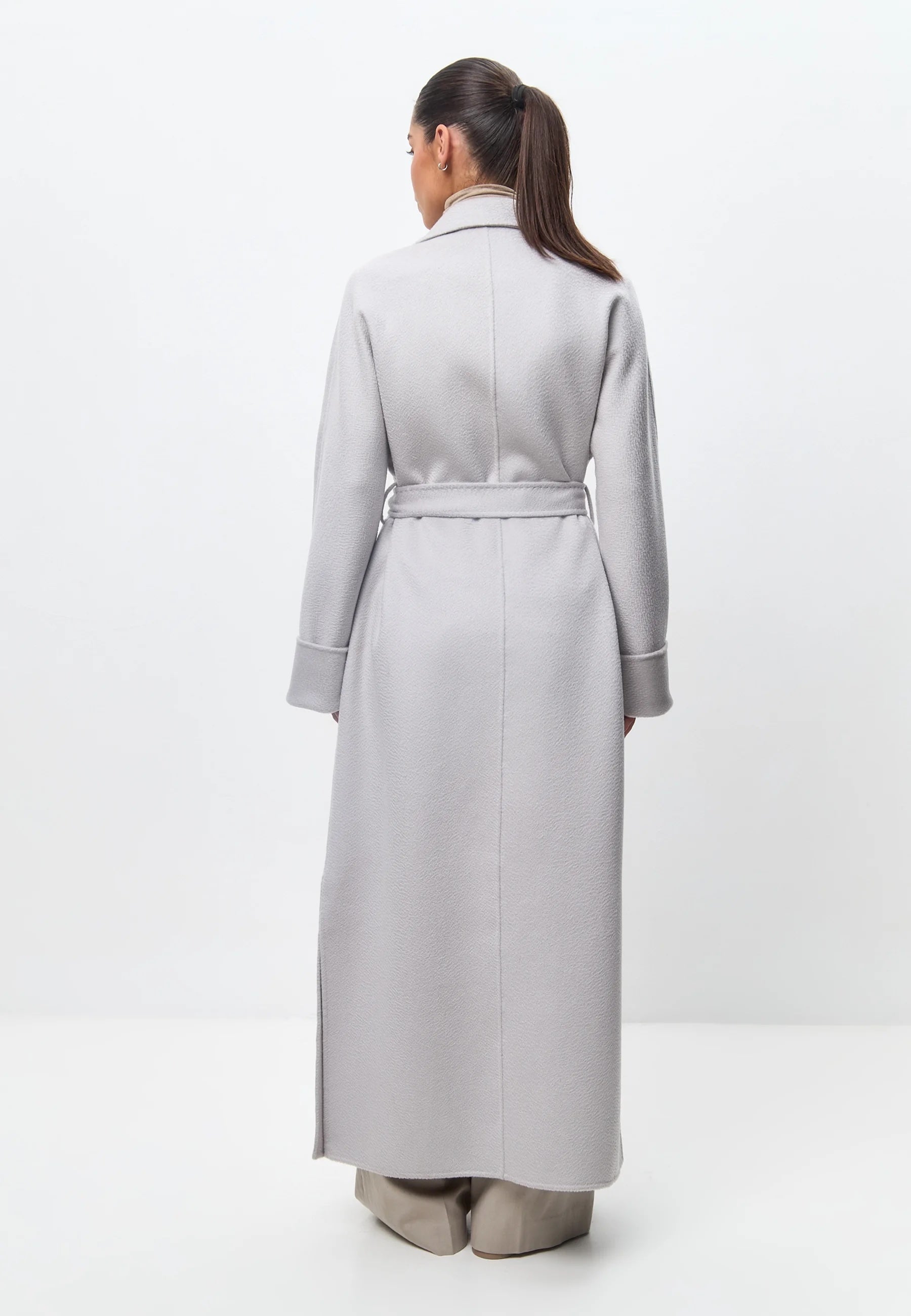 Classic Luxe Long Coat Rosie - White