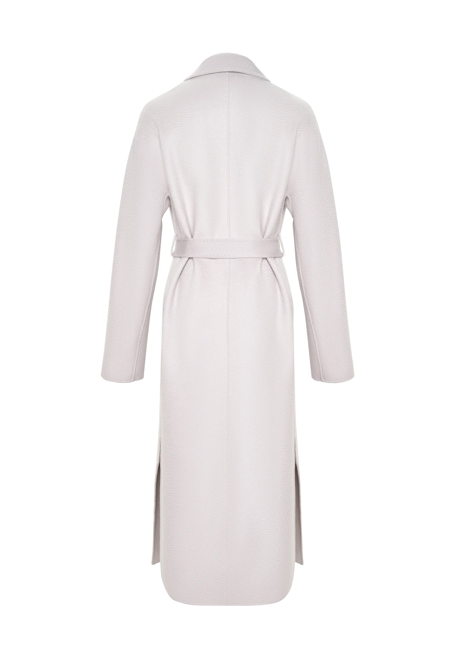 Classic Luxe Long Coat Rosie - White