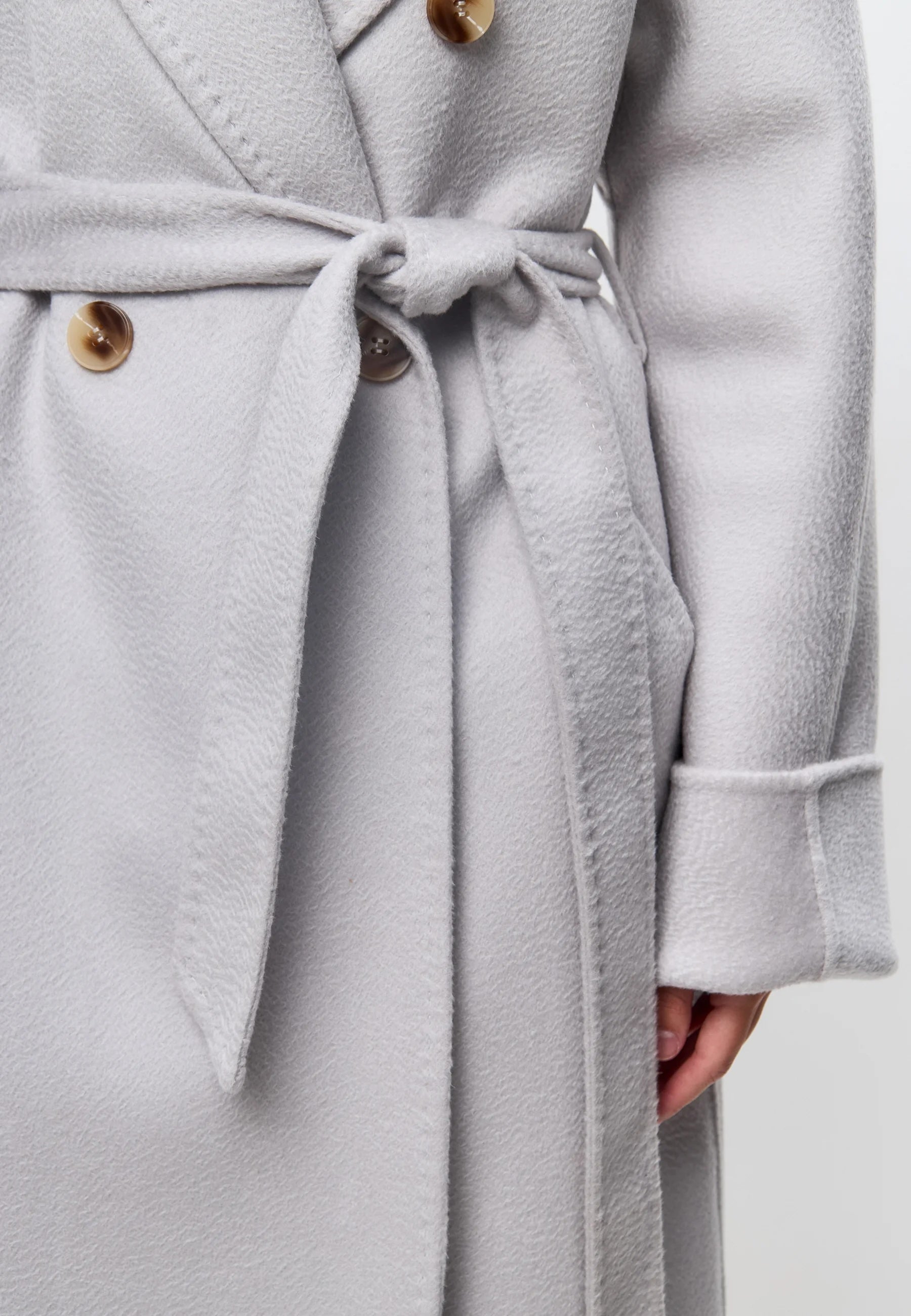 Classic Luxe Long Coat Rosie - White