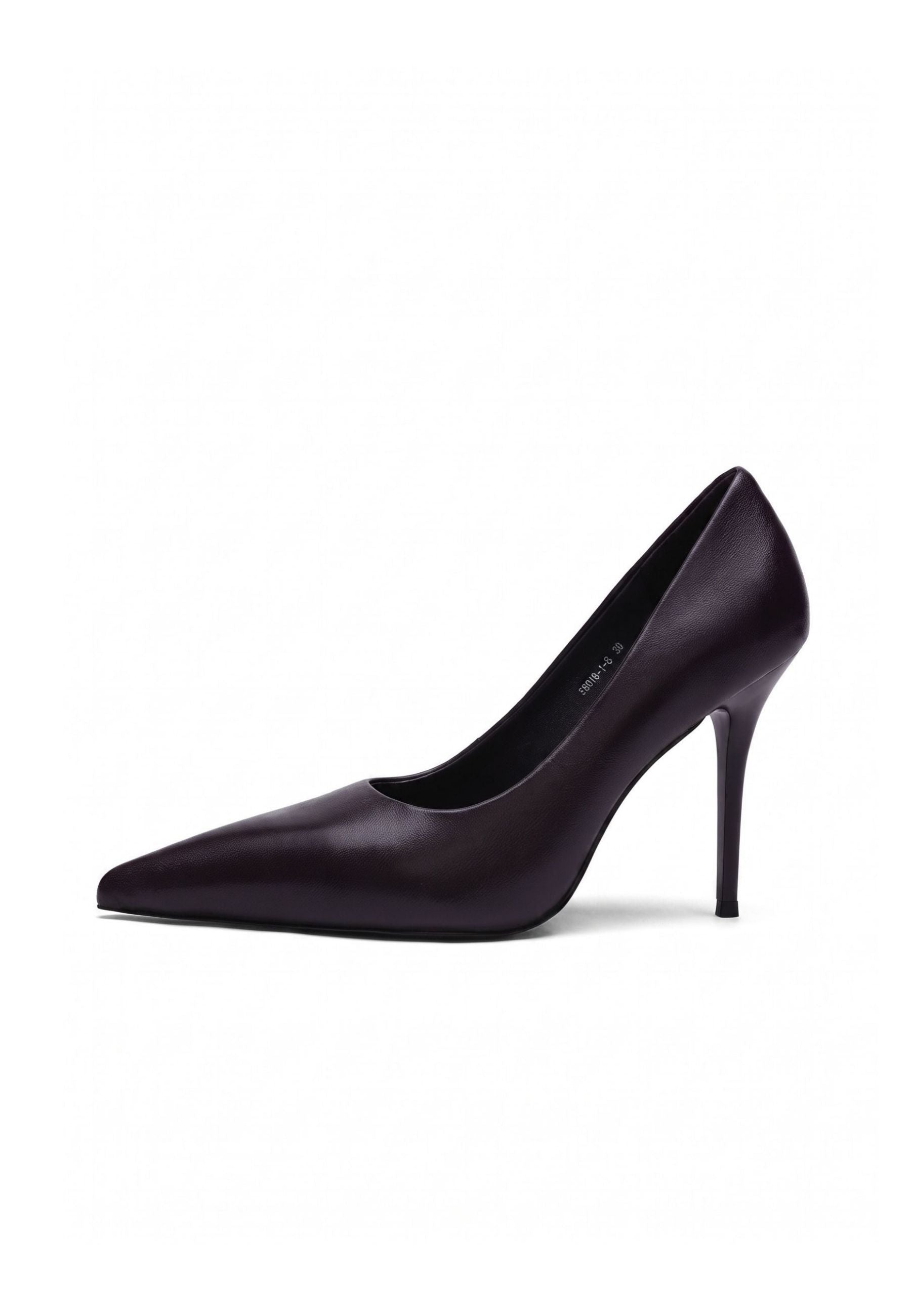 Pumps aus Leder mit spitzer Kappe – Violett